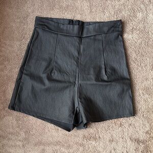 Windsor Charcoal High-Waisted Shorts